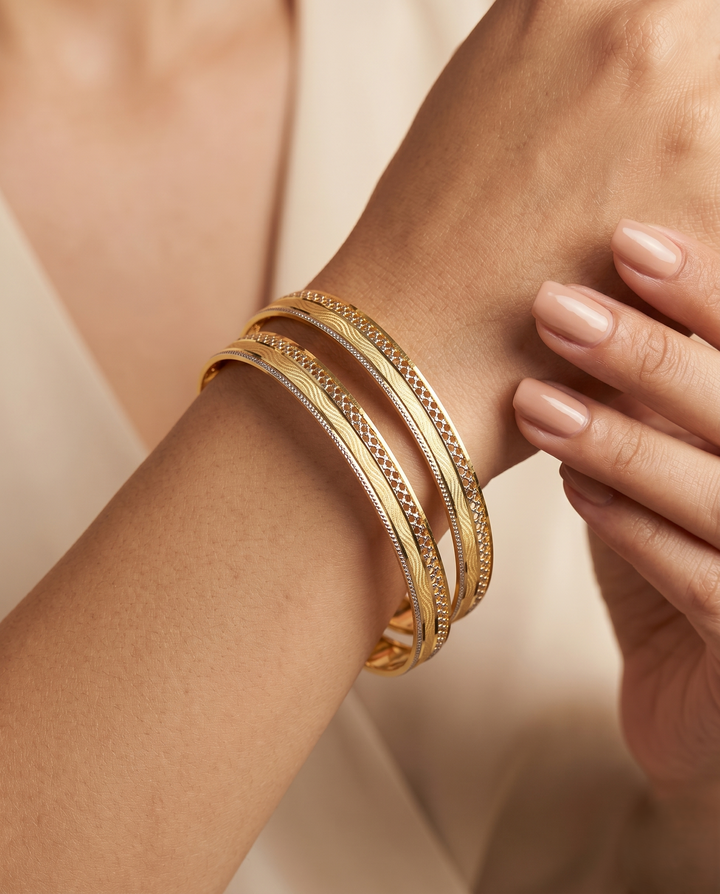 Gold Tone Designer Bangles  Daily Wear Bangles