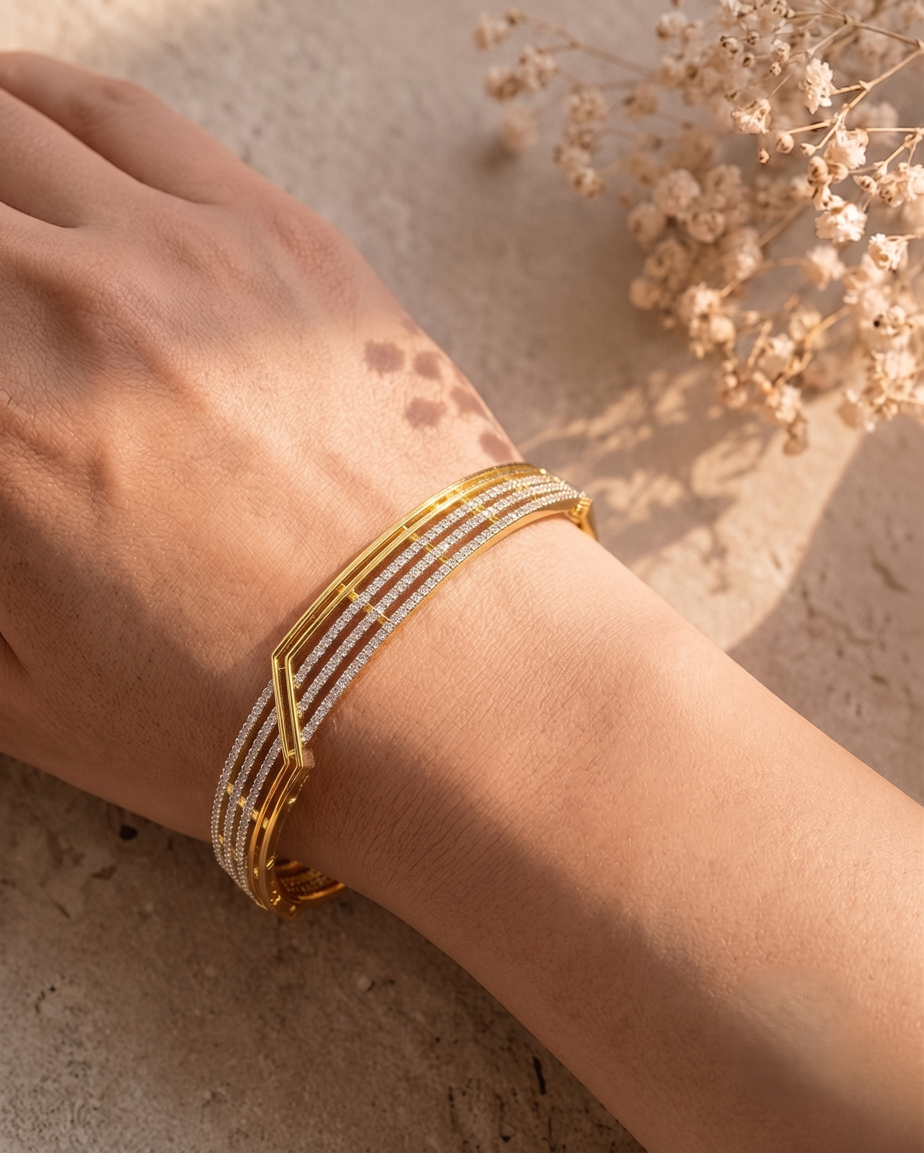 Imperia Luxe Gold-Plated Crystal   Premium Bracelet for Women