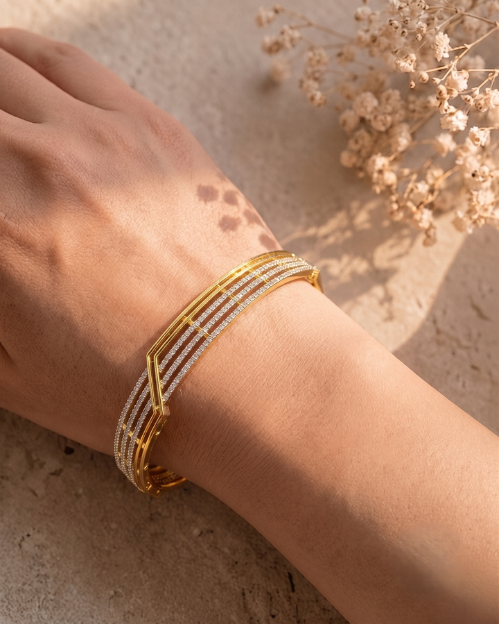 Imperia Luxe Gold-Plated Crystal   Premium Bracelet for Women
