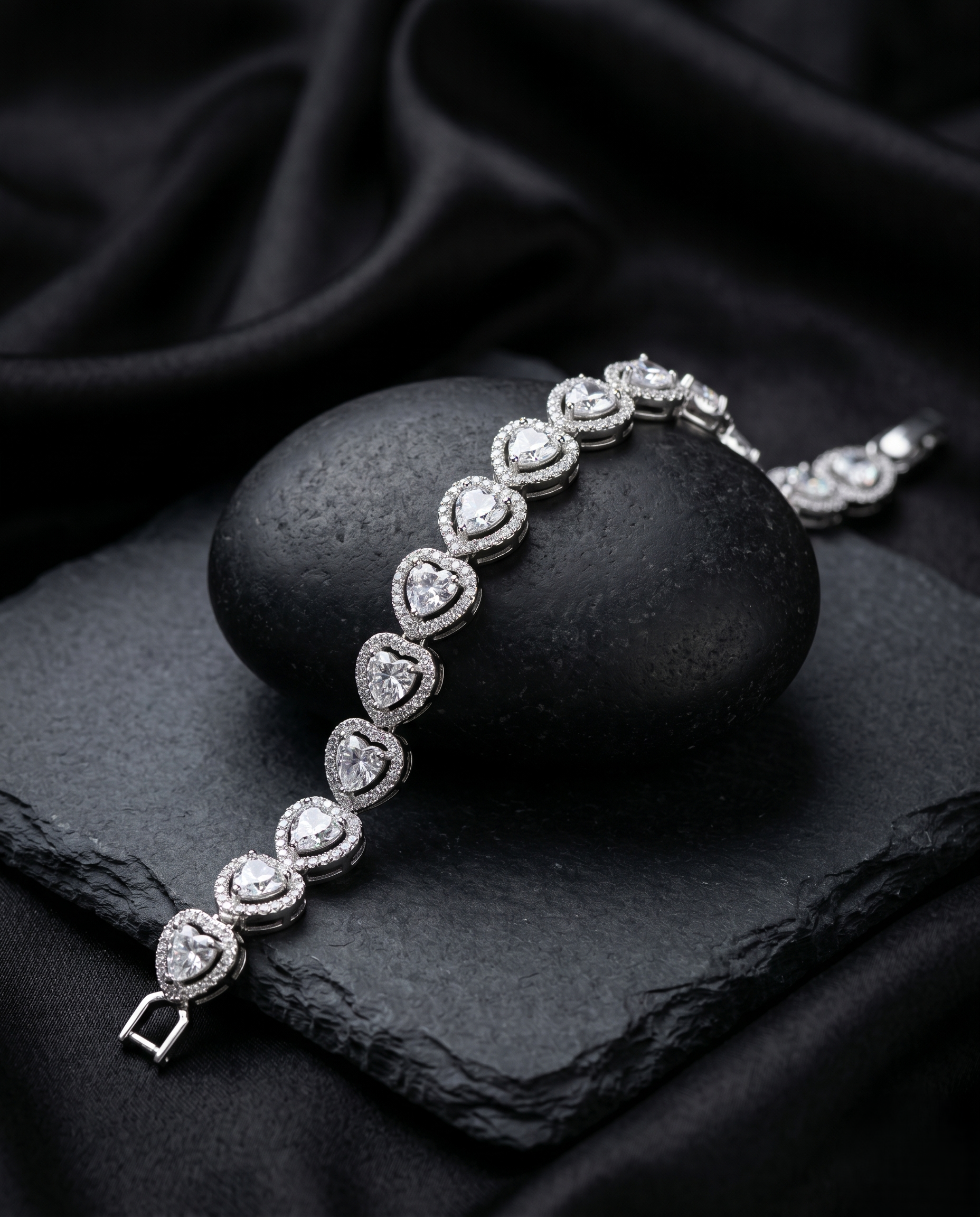 Heart Diamond Bracelet for Women
