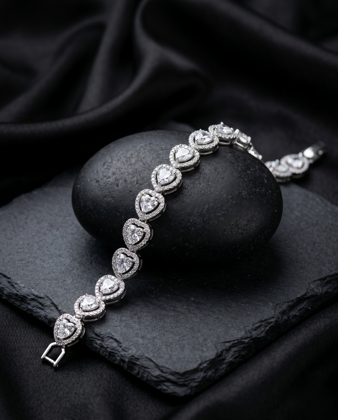 Heart Diamond Bracelet for Women