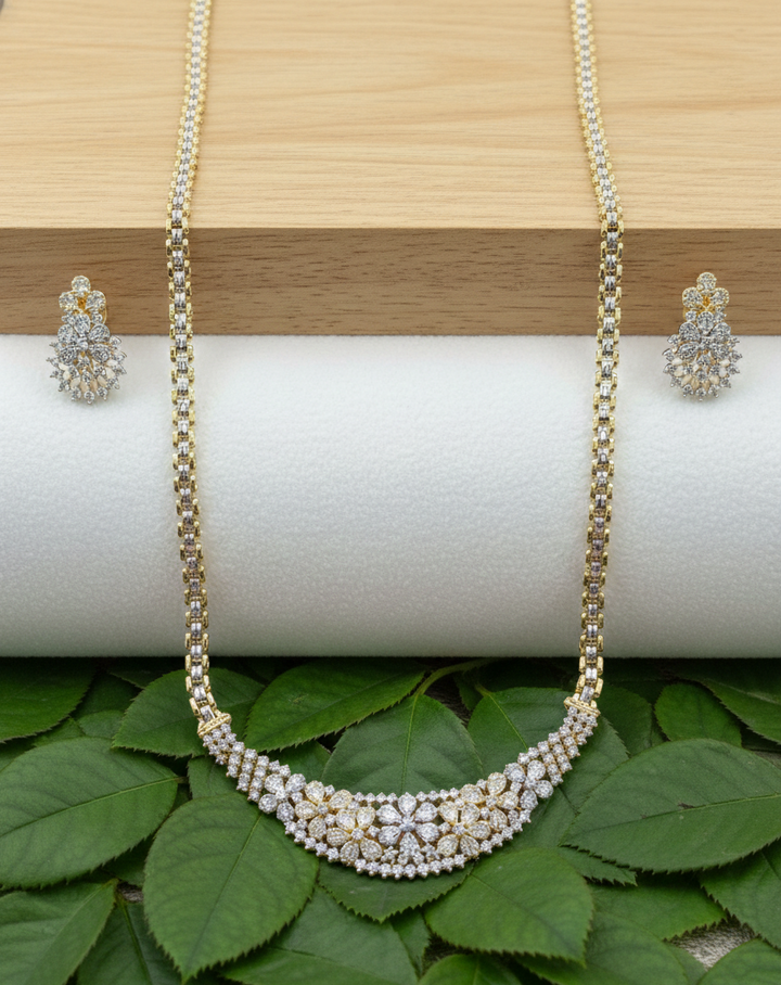 diamond necklace flower design 