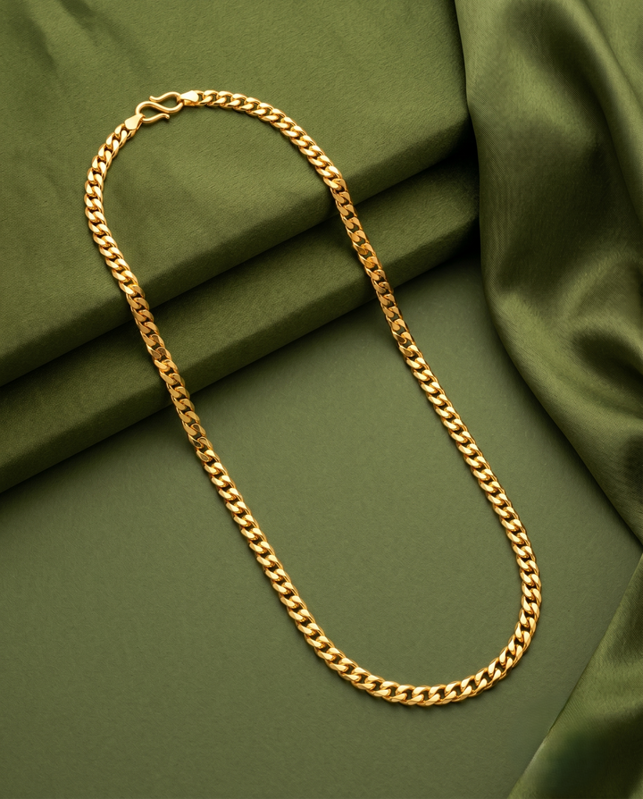 Premium Gold Finish Cuban Link Daily Wear Chain for Men & Women