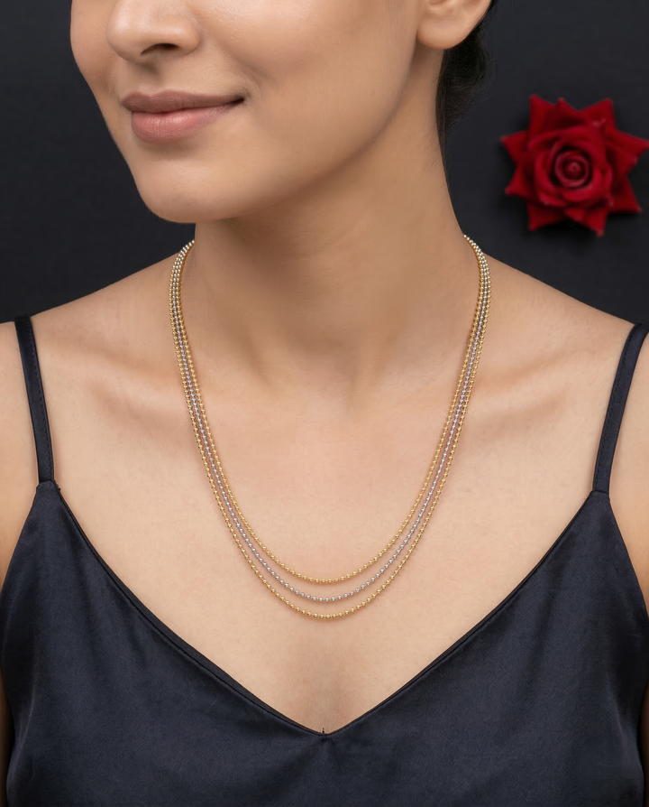 3 Tone 3 Line Ball Chain