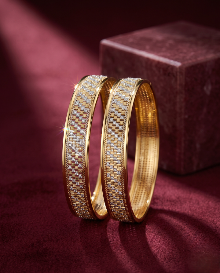 Aarunya Bangles Anti-Tarnish Daily Wear Gold Tone Bangles