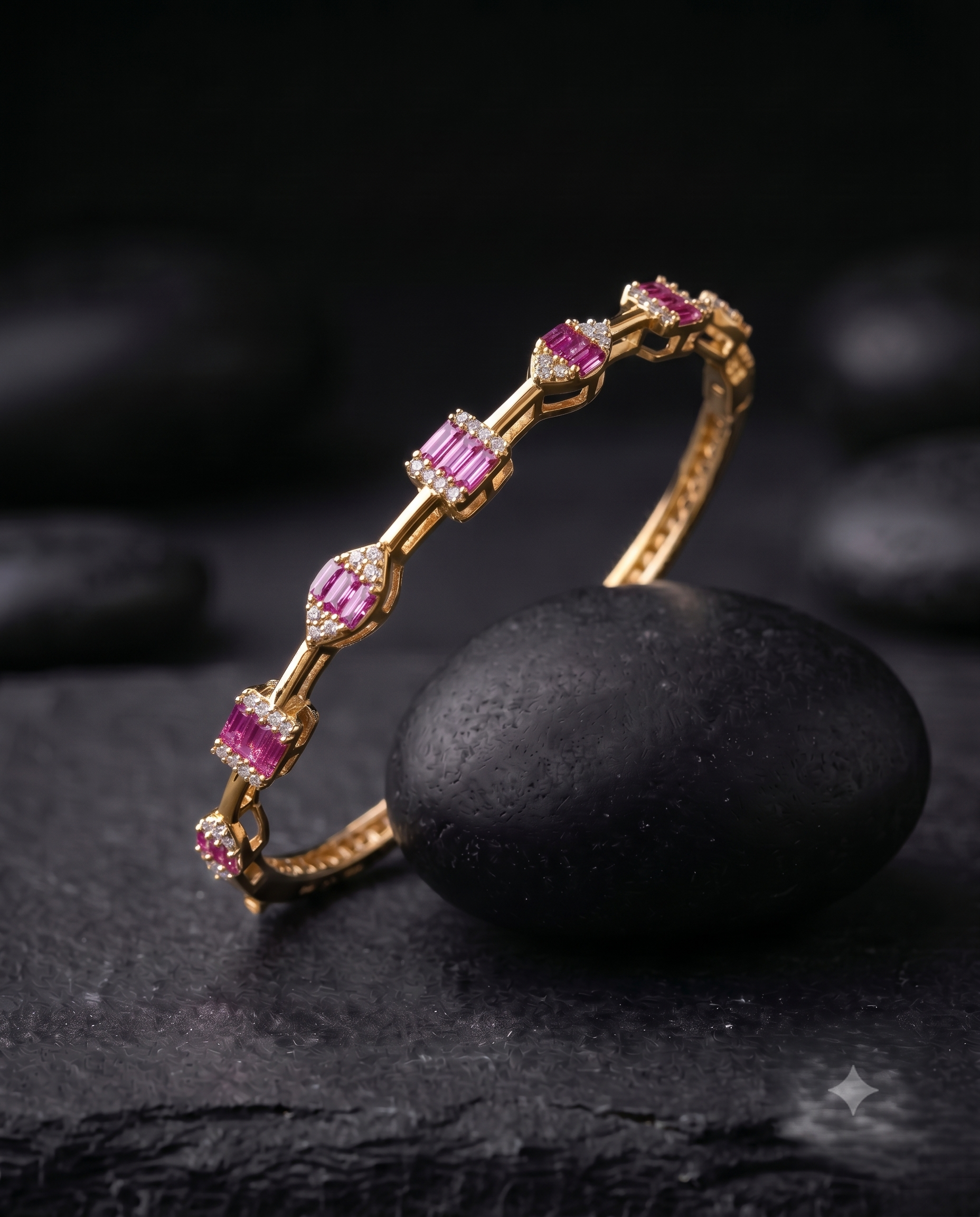 Ishanvi Crystal Link AD Bracelet