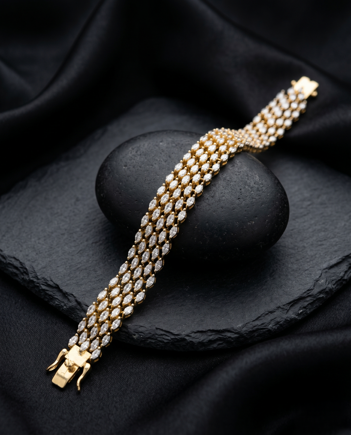 Multi Layer Diamond Bracelet for women