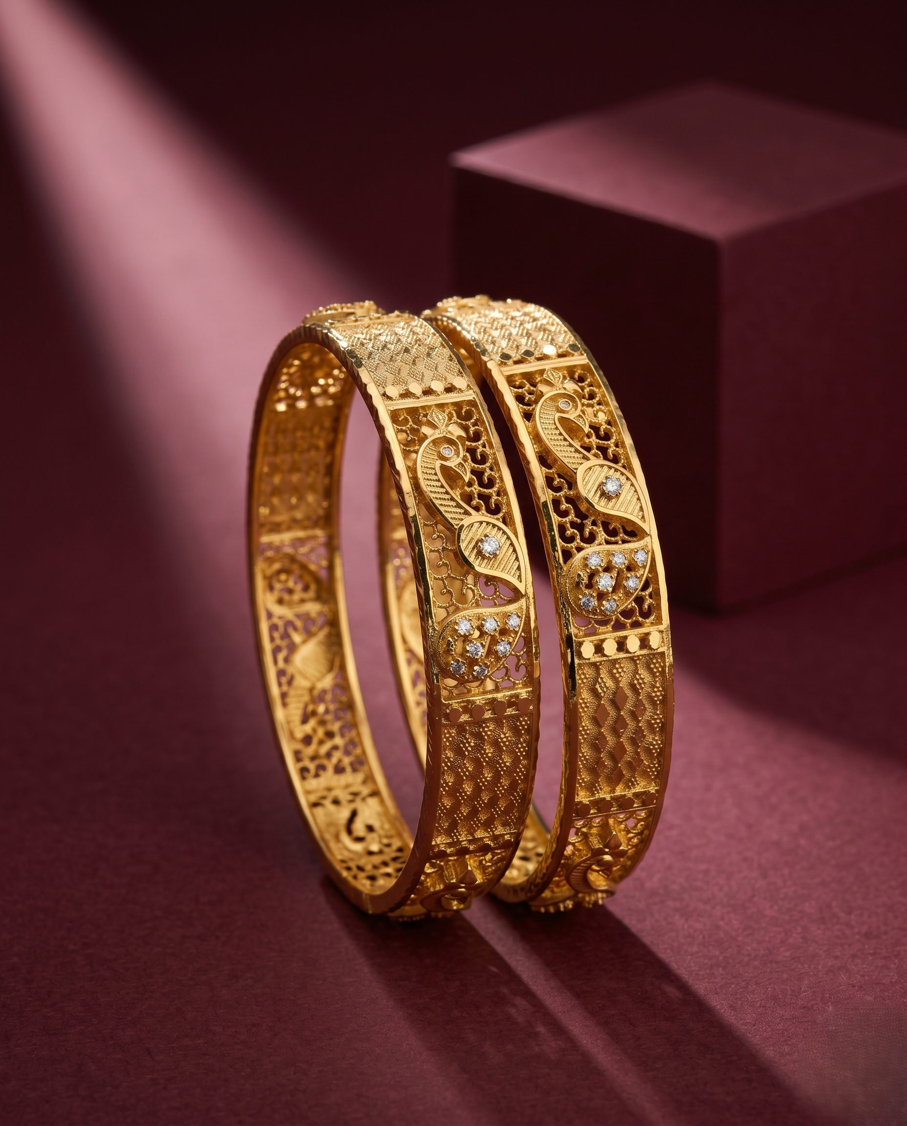 Mayuri Swarnrekha Peacock Design Daily Wear Bangles