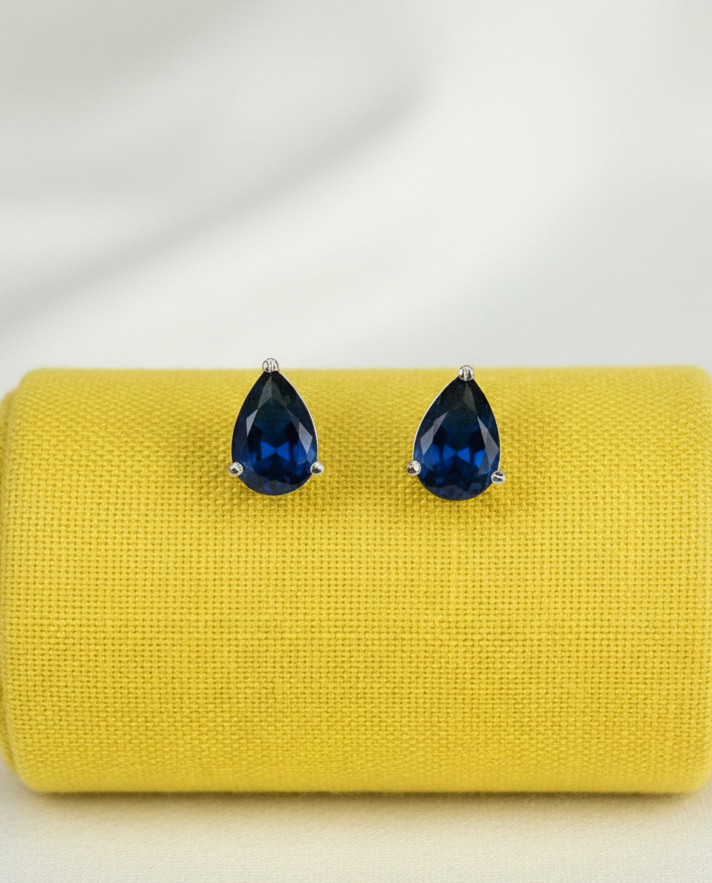 Silver Finish Swarovski Cushion Stud Earrings – Multi Colour Statement Collection