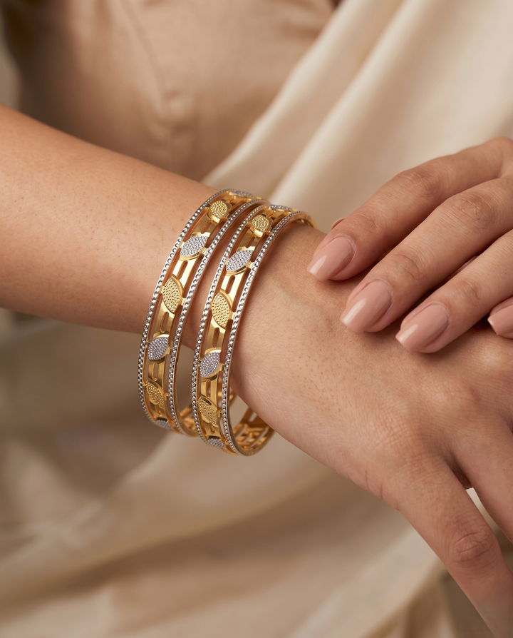 Meherlata Bangles Dual Tone Designer Bangles for Women