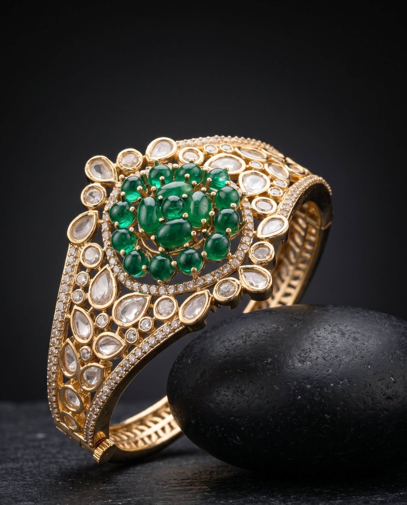 Raktima Kundan Royale Traditional  Openable Bracelet  for Women