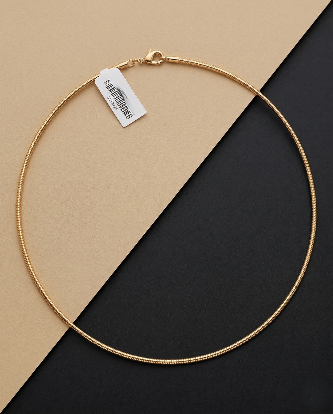 Rose Gold Italian Snake Hasli Necklace | Minimal Sleek Collar Style Chain for Women