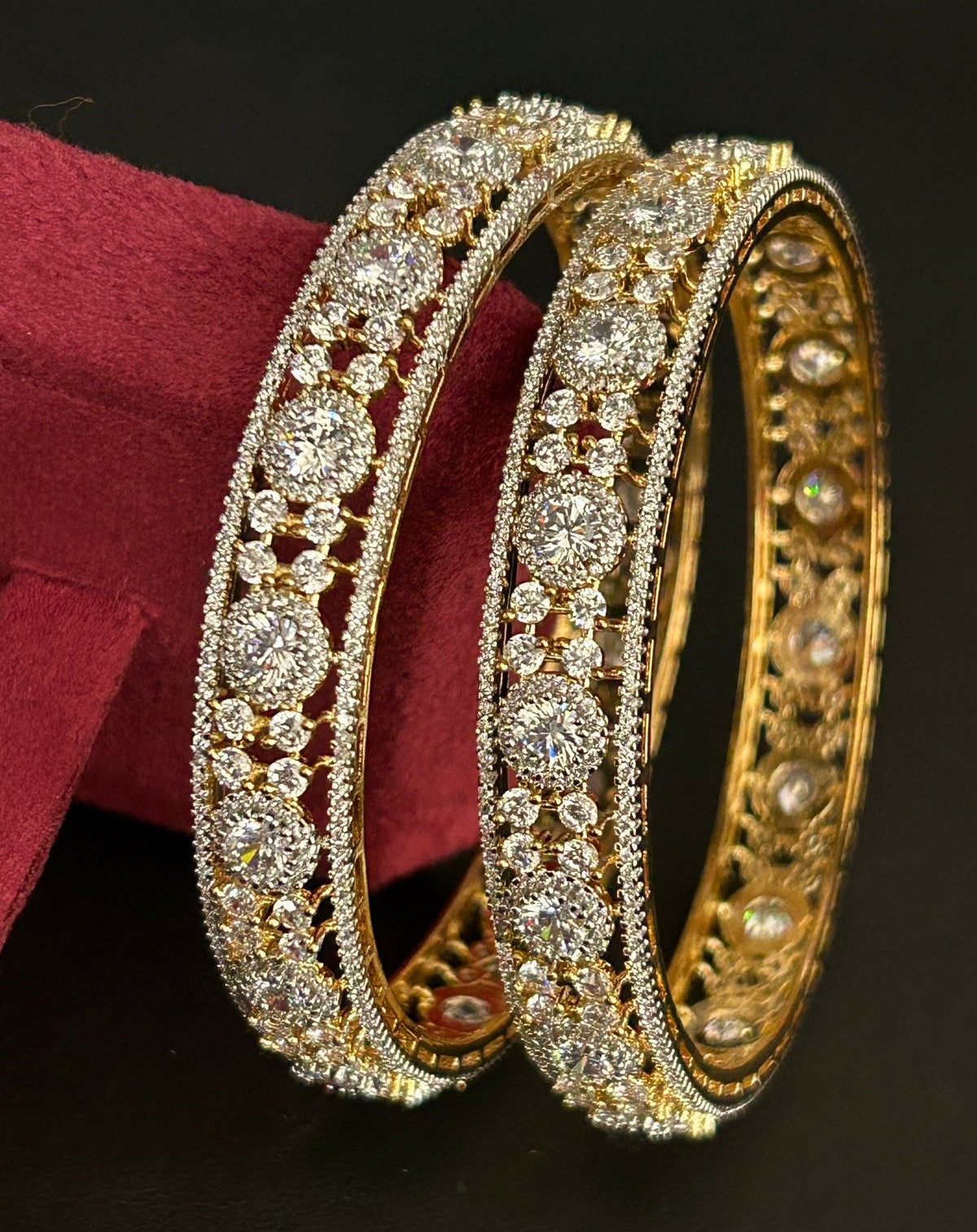Luxury Diamond Look Bangles for Women | Festive & Wedding Wear
