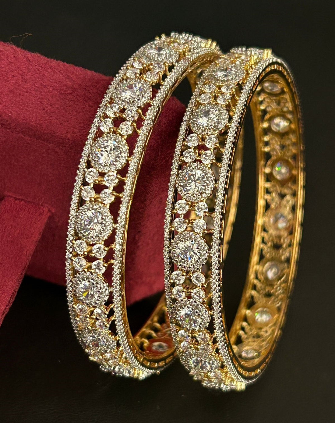 Luxury Diamond Look Bangles for Women | Festive & Wedding Wear