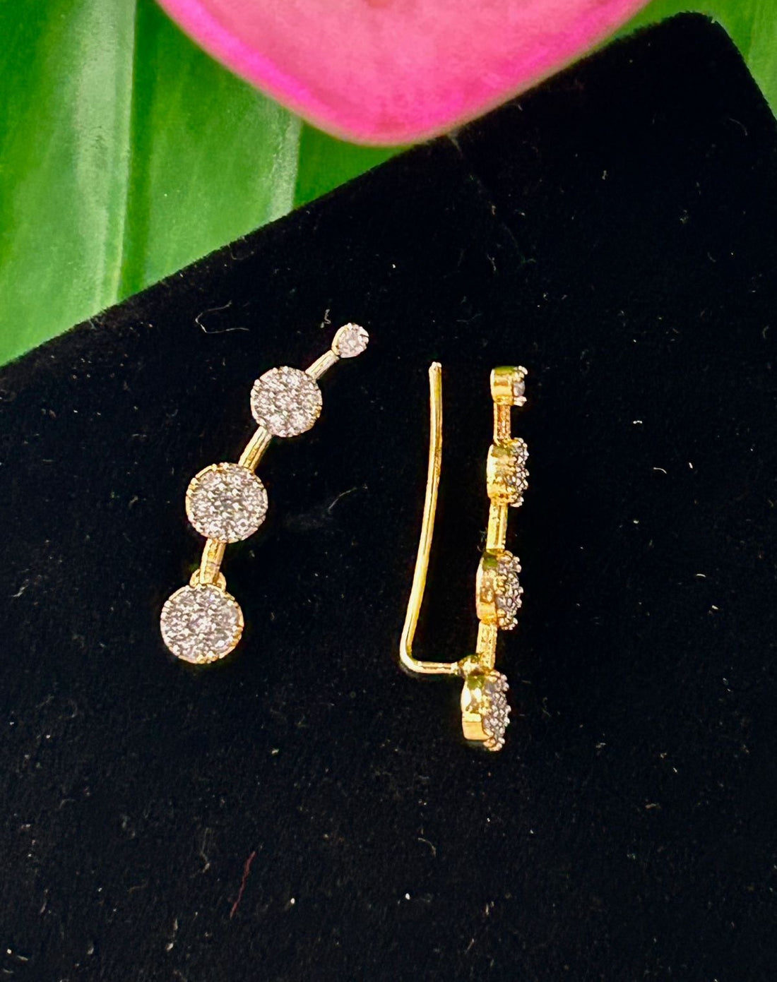 Diamond Curve Gold Finish Ear Cuff - Premium Quality