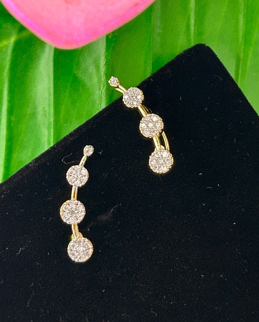 Diamond Curve Gold Finish Ear Cuff - Premium Quality
