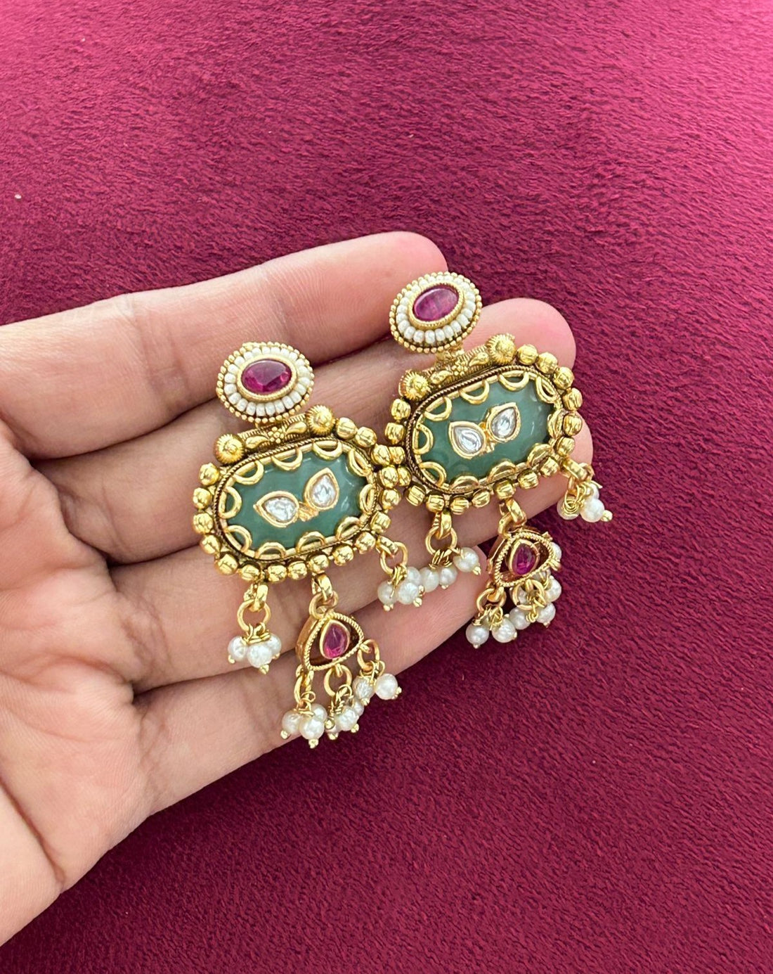 Choose Your Colour | 2 Variant Of Premium Antique Necklace set