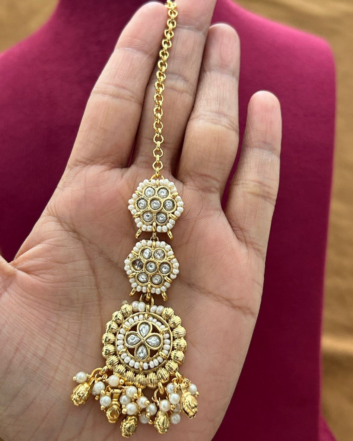 Premium Antique Finish Gold Plated Floral Heritage Necklace Set with Dual Color Variations
