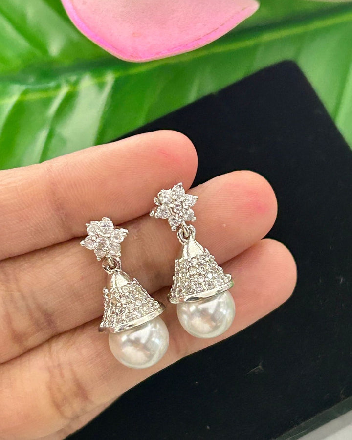 Premium Gold Plated & Silver Plated Pearl Drop Earrings for Women