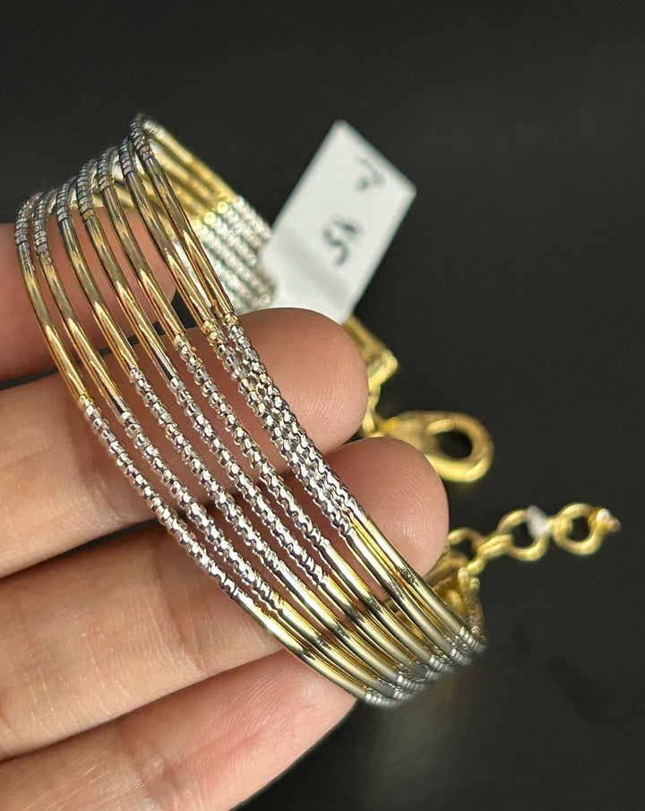 Openable Premium Multi-Layer Bracelet in Gold & Silver Tone