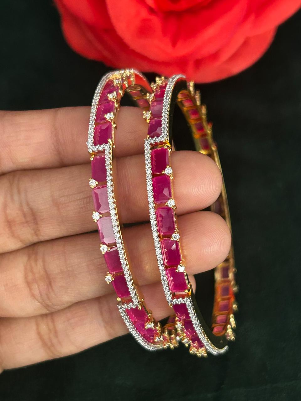 Manikya Ruby Stone Bangles