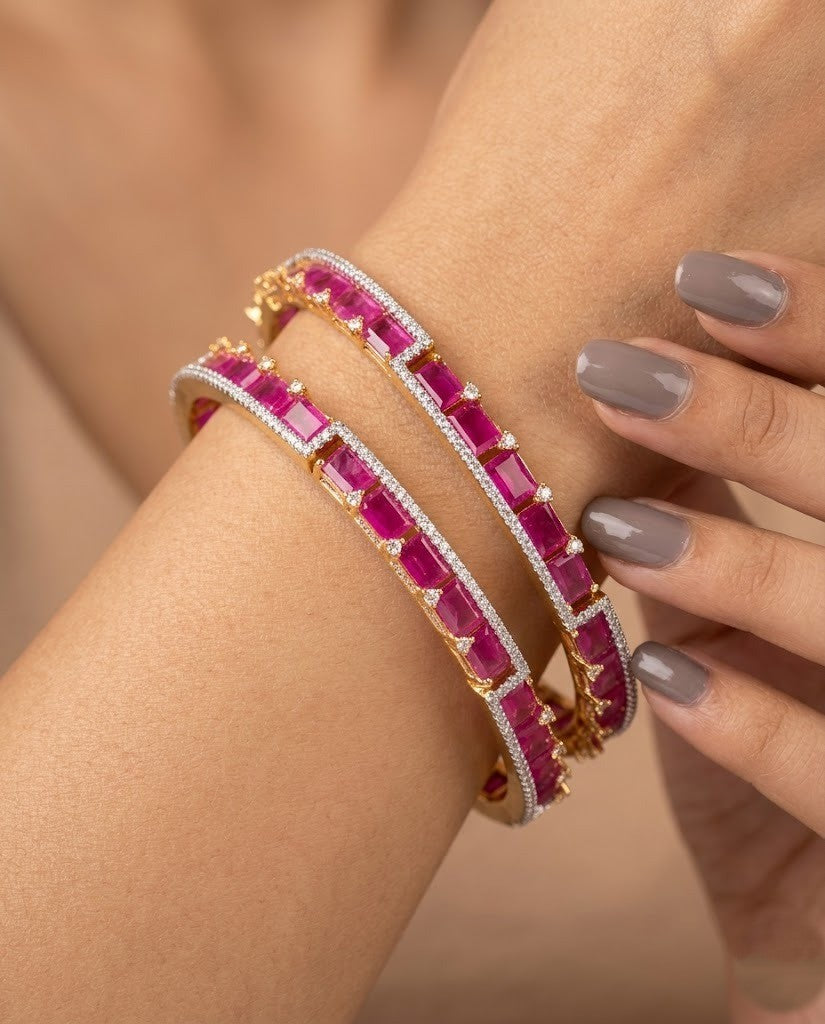Manikya Ruby Stone Bangles