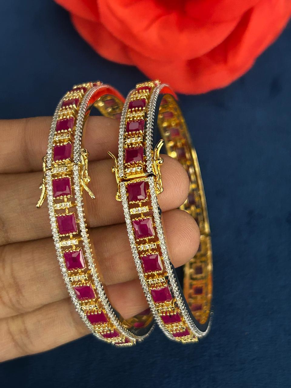Manikrekha Openable Ruby Bangles
