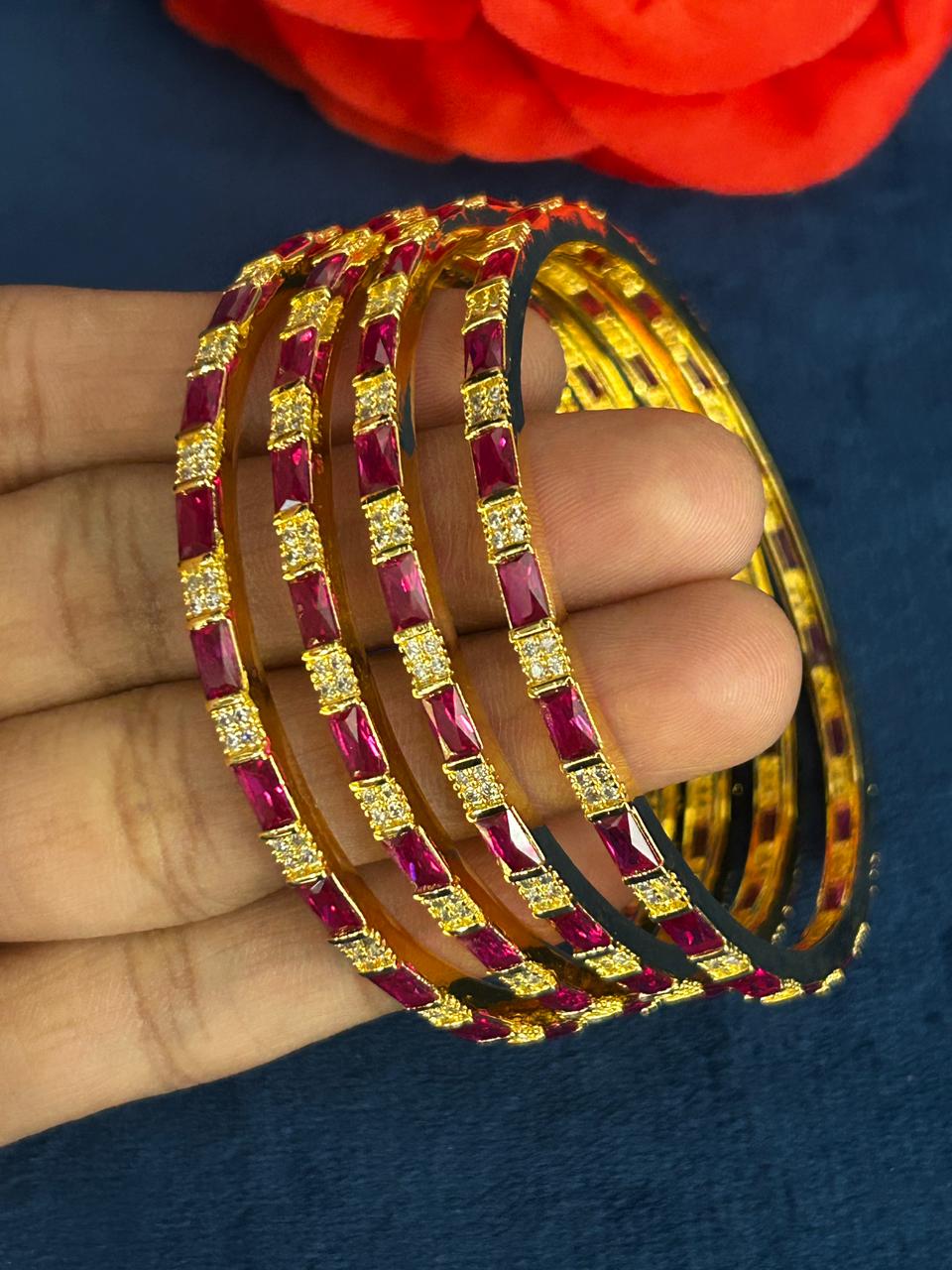 Raktima Ruby Stone Bangles