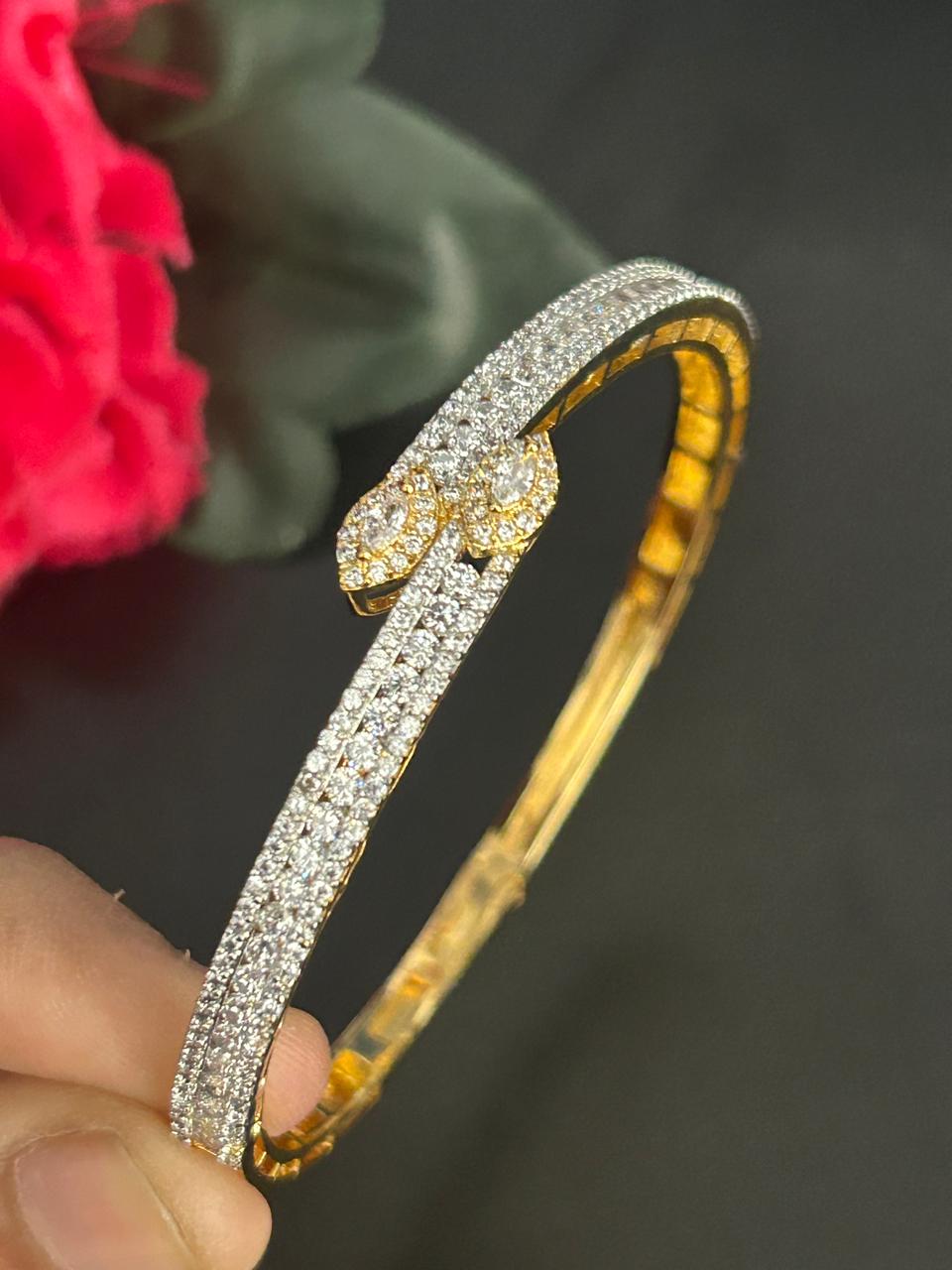 Aarivya Diamond Elegance Openable Kada Bracelet for Women