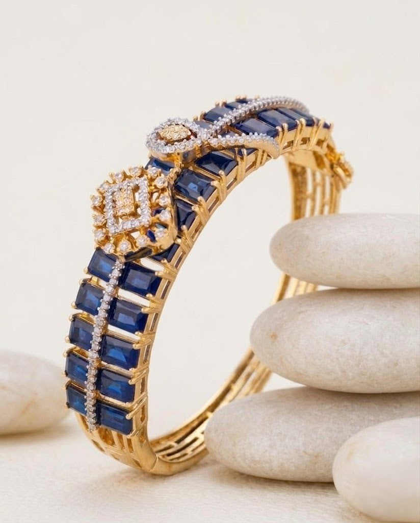 Aarunya Midnight Royale Openable Kada Bracelet for Women