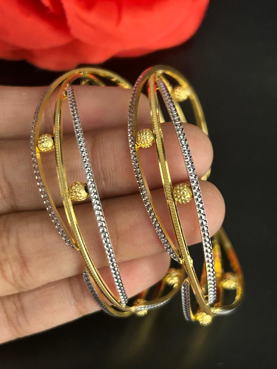 Dual Tone Designer Bangles for Women