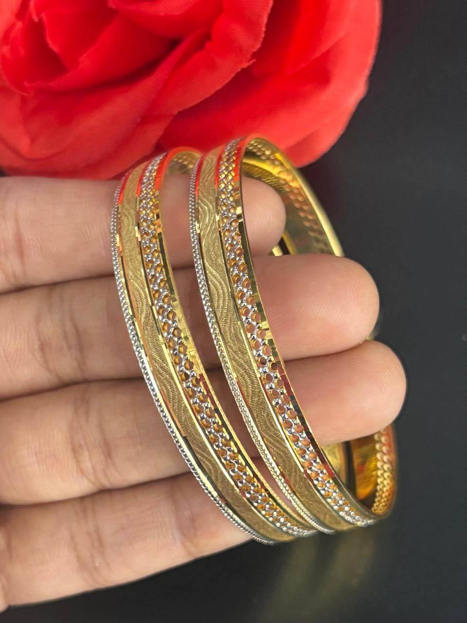 Gold Tone Designer Bangles  Daily Wear Bangles
