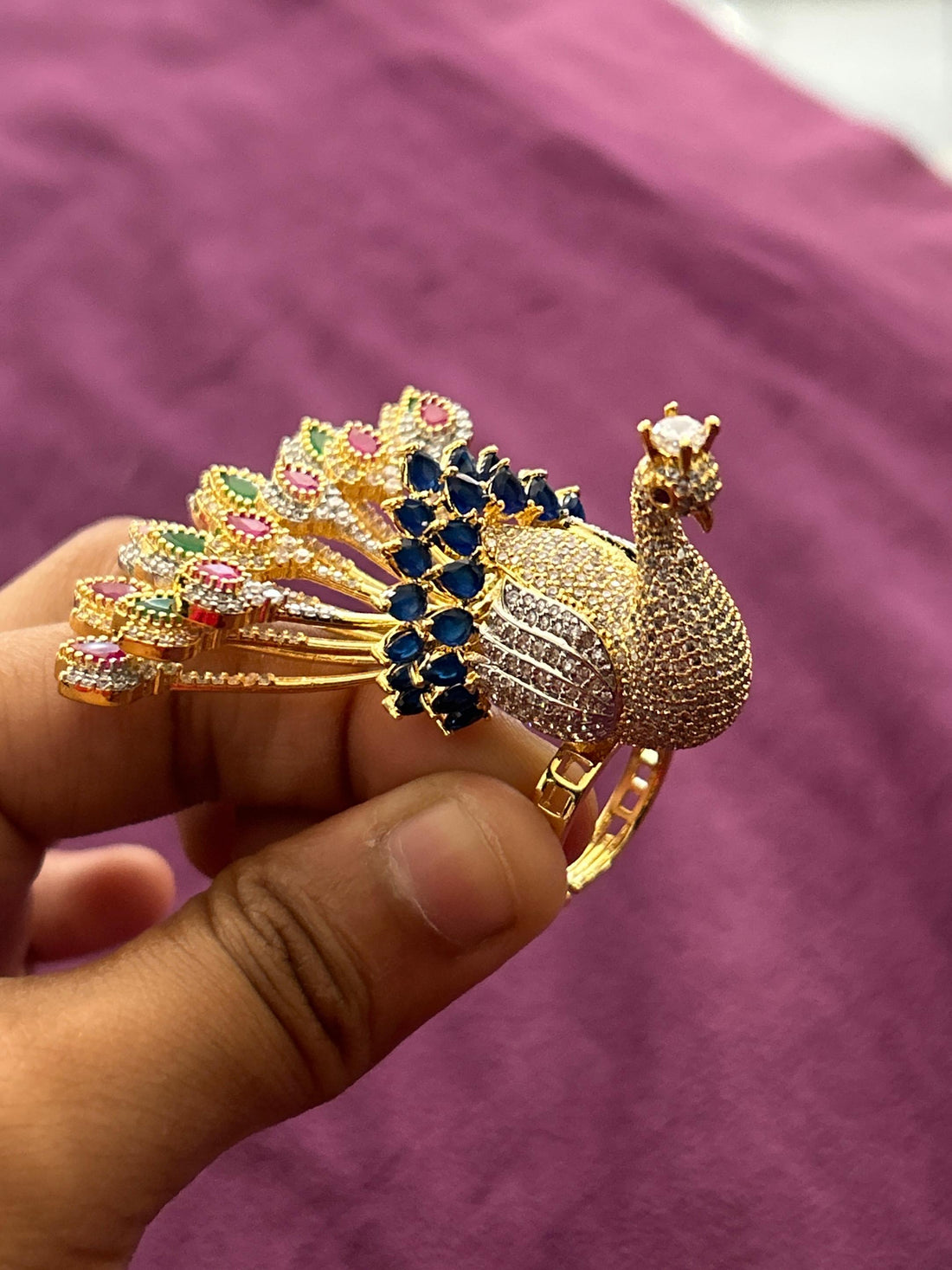 Mayurika Mor Designer Peacock Adjustable Ring
