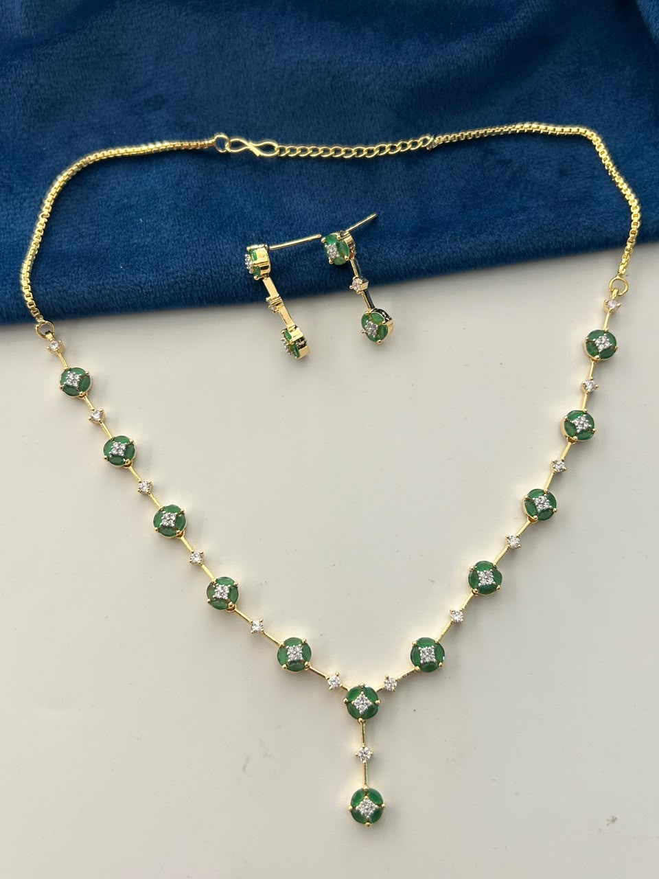 Ruhani Ruby Blossom Necklace Set