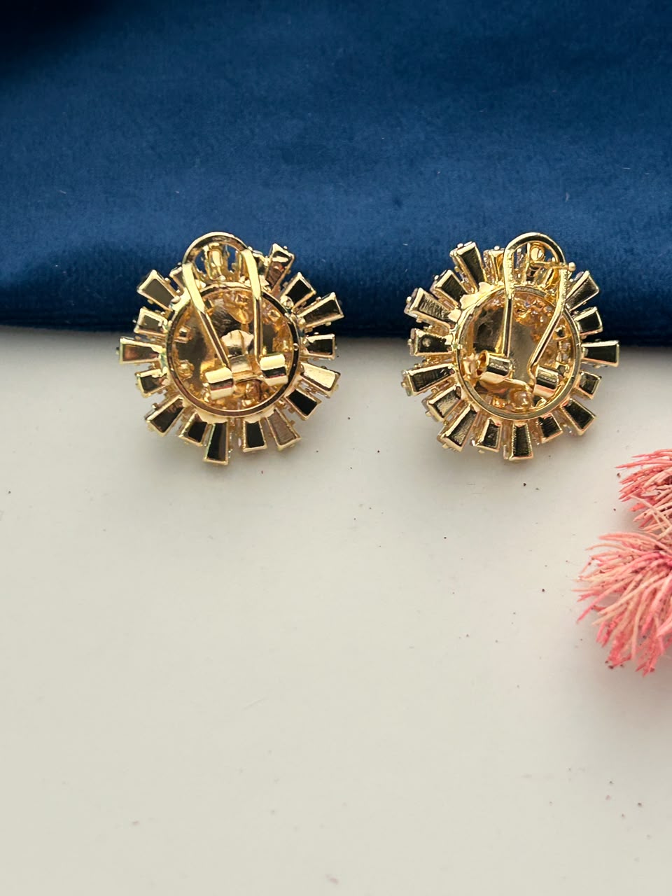 Mahira Pearl Sunburst Stud Earrings