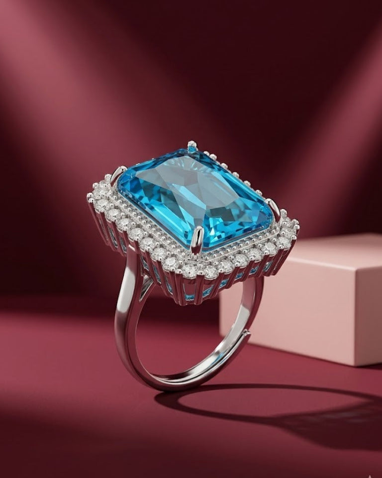 Zarmina Royale Ring – Emerald Cut Statement Ring