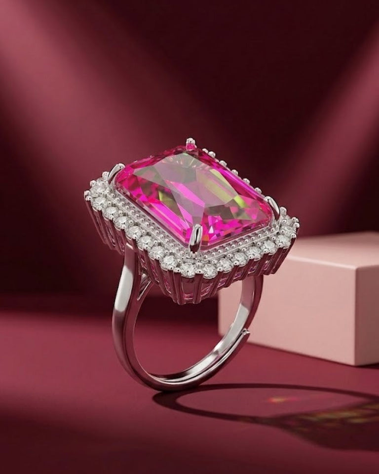 Zarmina Royale Ring – Emerald Cut Statement Ring