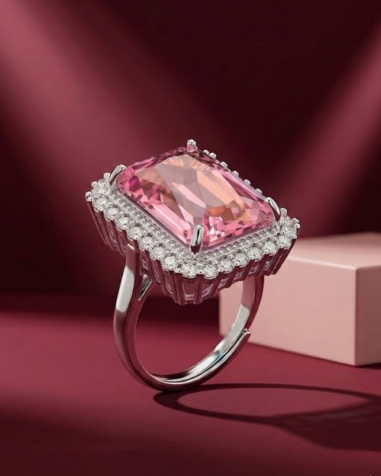 Zarmina Royale Ring – Emerald Cut Statement Ring