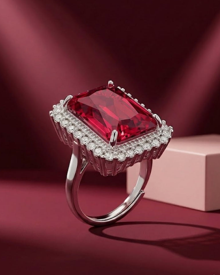 Zarmina Royale Ring – Emerald Cut Statement Ring