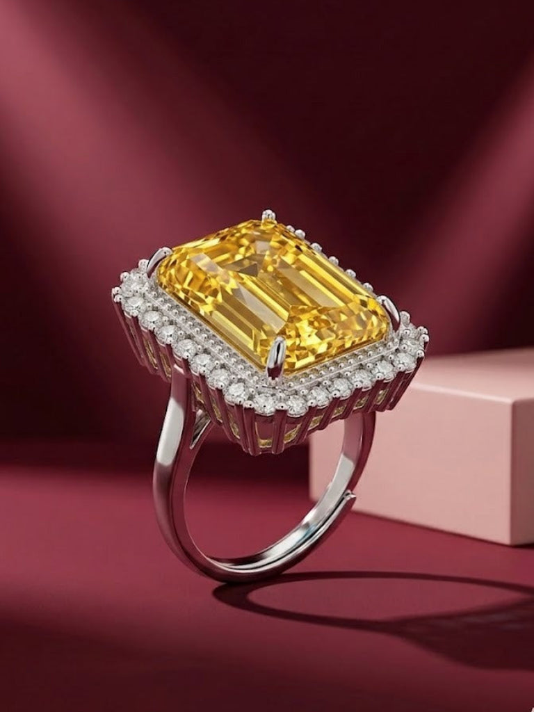 Zarmina Royale Ring – Emerald Cut Statement Ring