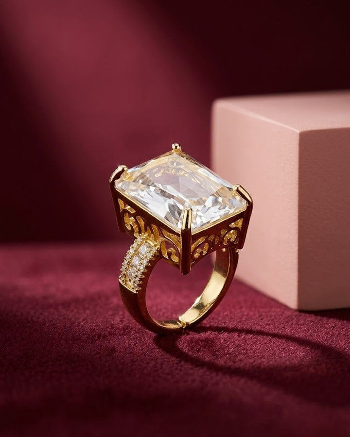 Aarvika Royale Solitaire  Statement Ring