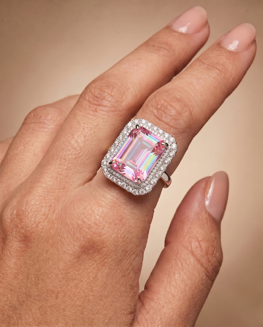 Zarmina Royale Ring – Emerald Cut Statement Ring