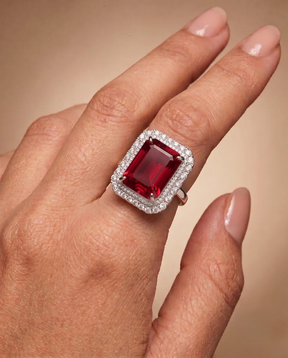 Zarmina Royale Ring – Emerald Cut Statement Ring