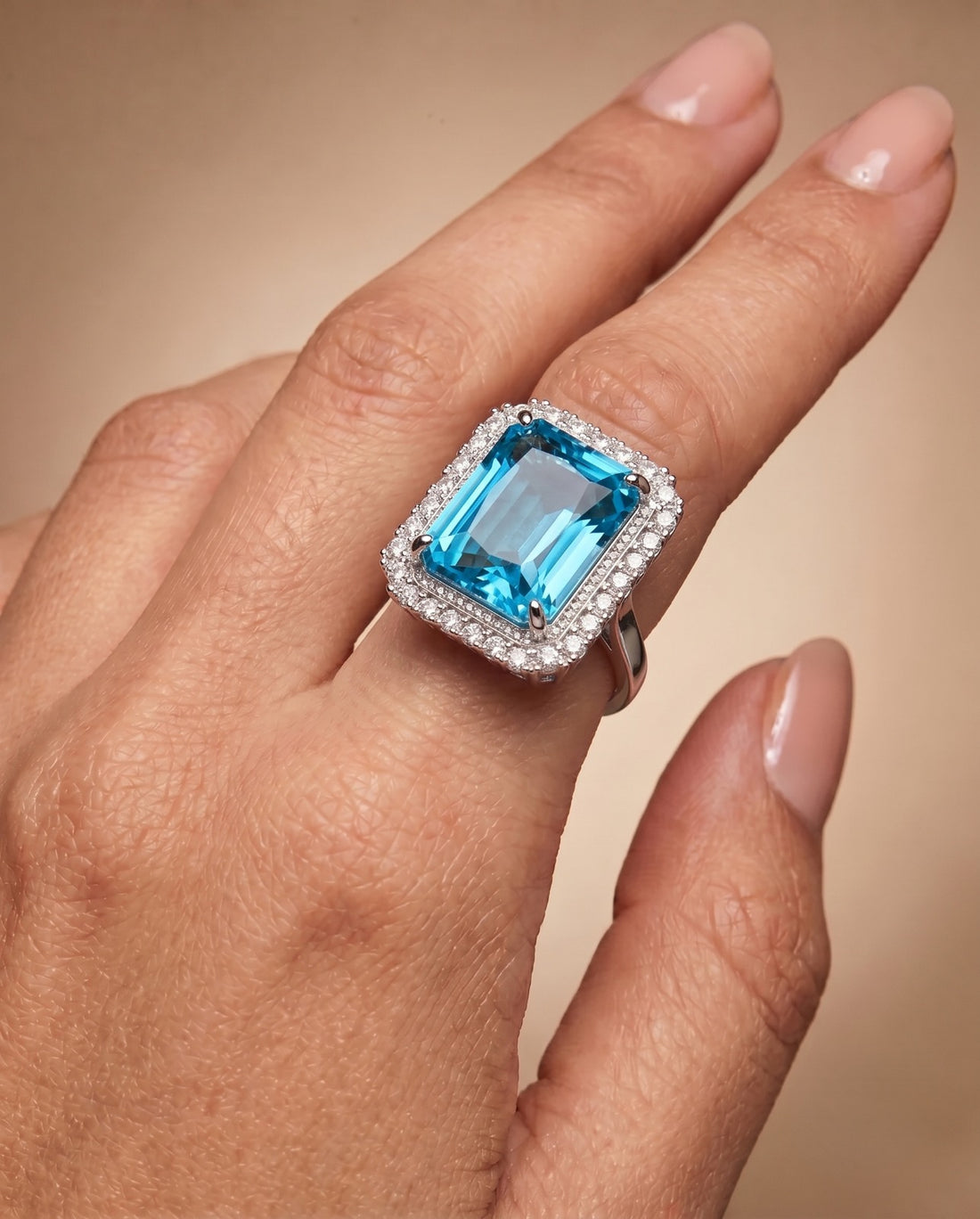 Zarmina Royale Ring – Emerald Cut Statement Ring