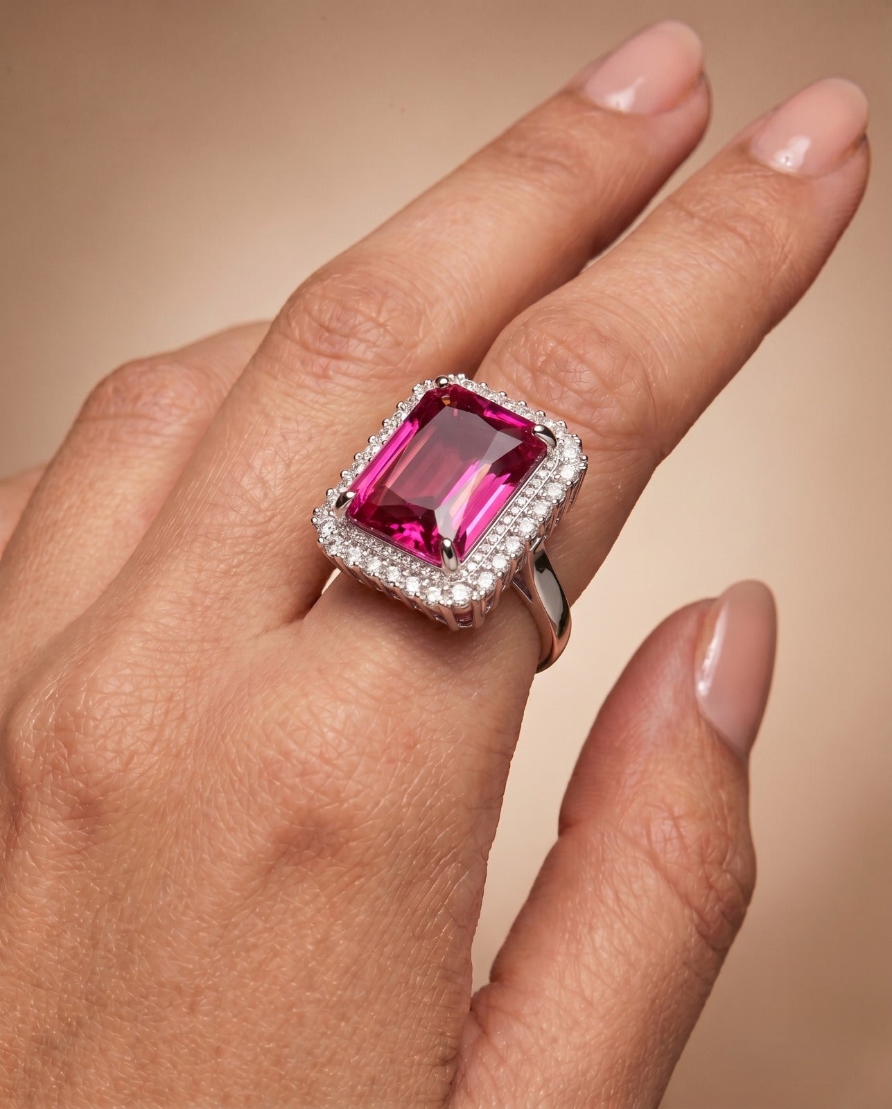 Zarmina Royale Ring – Emerald Cut Statement Ring