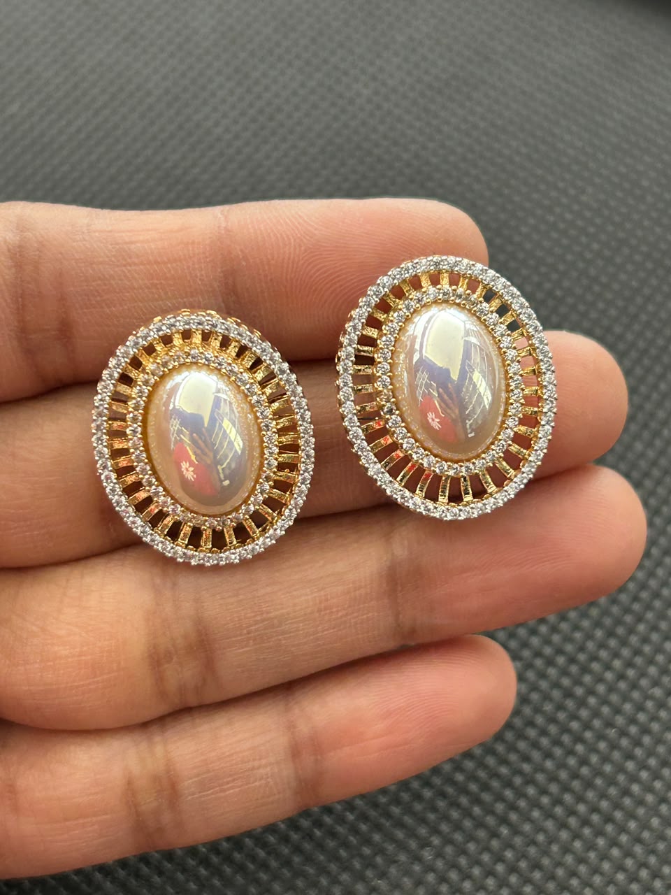 Ira Opaline Halo Pendant Set with Earrings