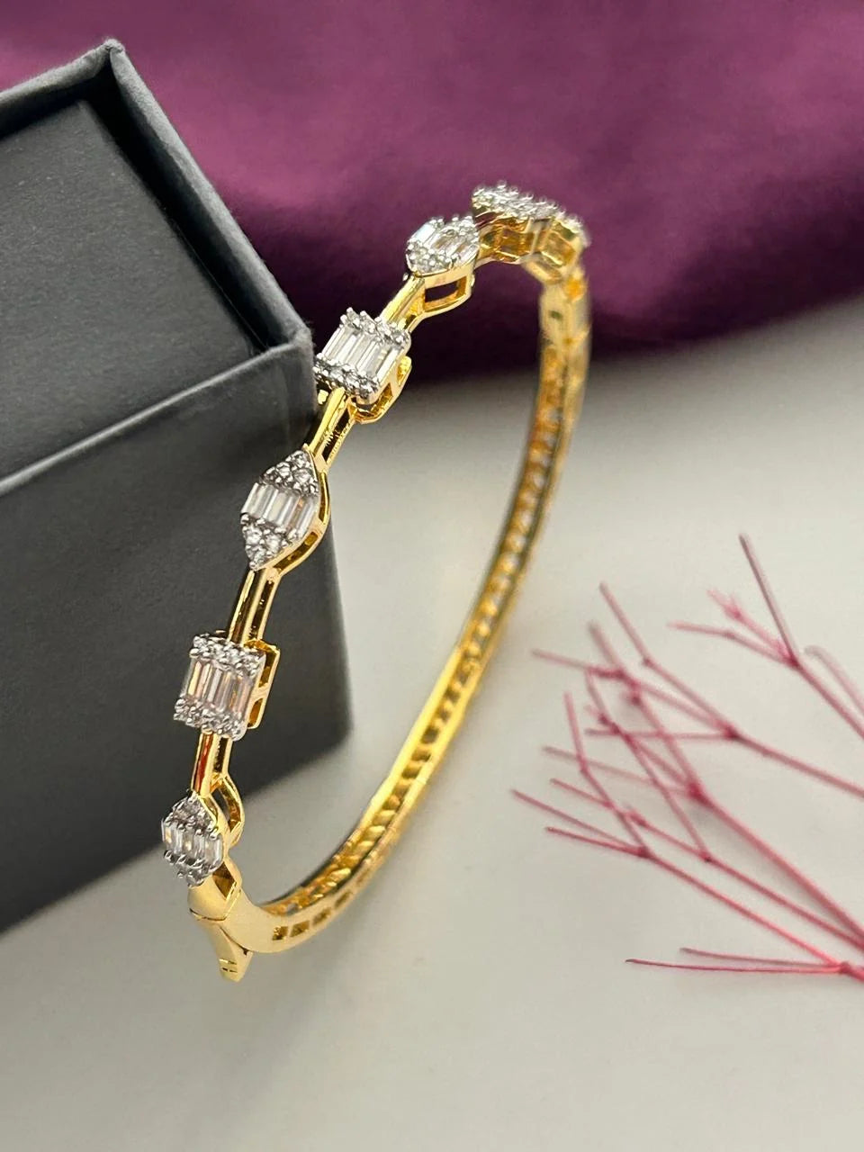 Ishanvi Crystal Link AD Bracelet