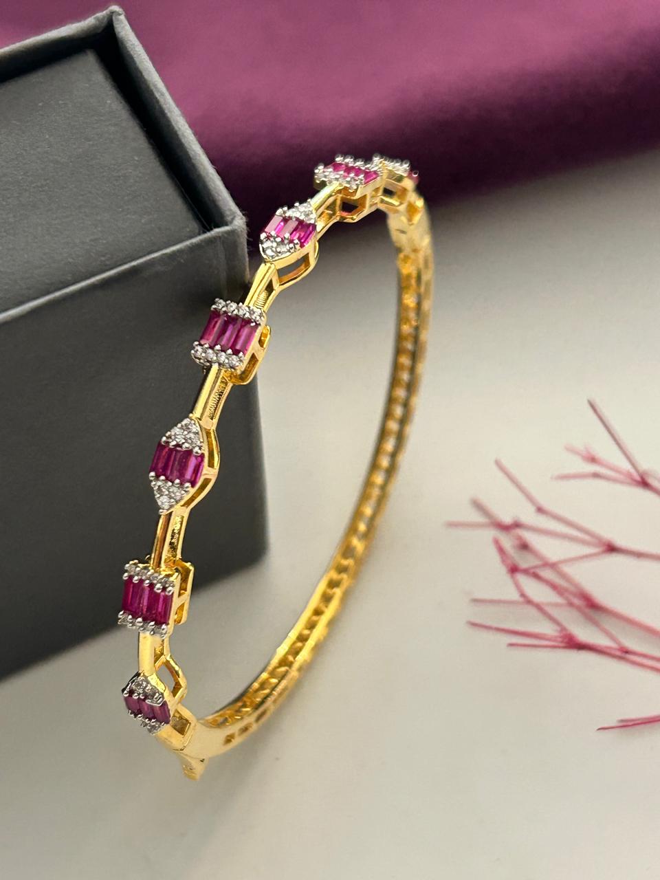 Ishanvi Crystal Link AD Bracelet