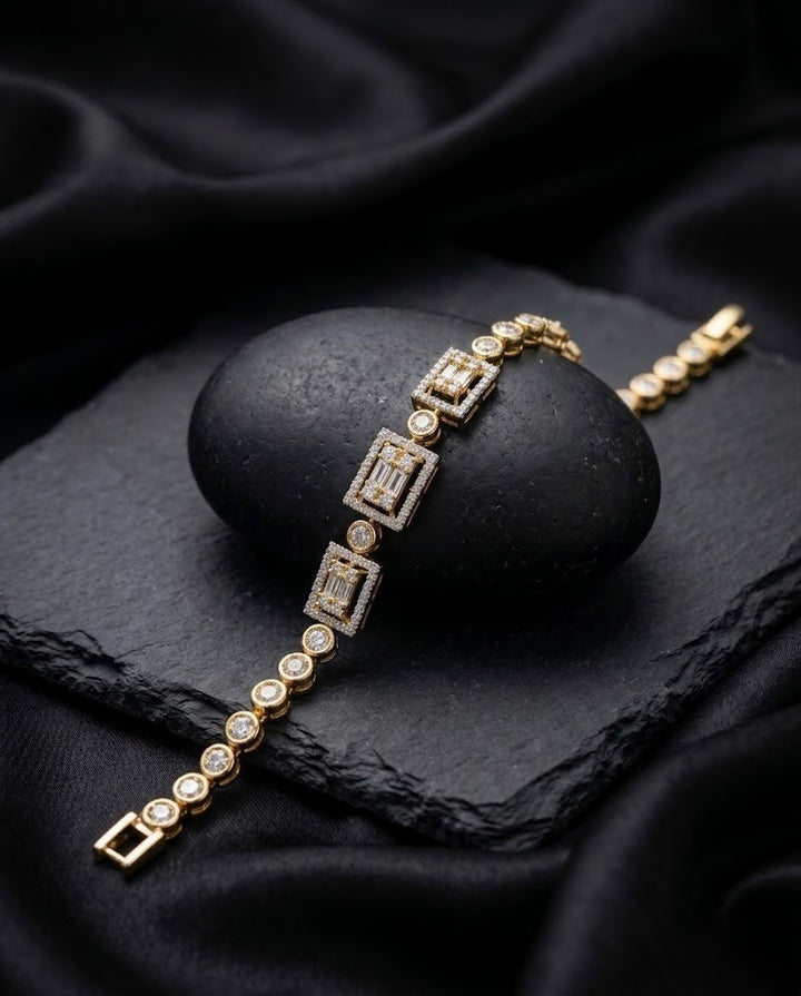 Aadhira Regal Frame AD Tennis Bracelet