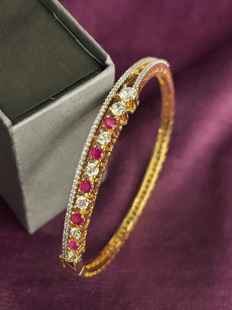 Ruhaniya Ruby Radiance AD Openable Bracelet